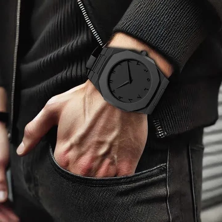 Premium Arabic Aura Black Dial Watch