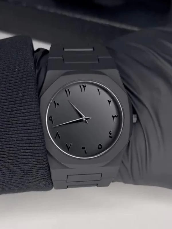 Premium Arabic Aura Black Dial Watch